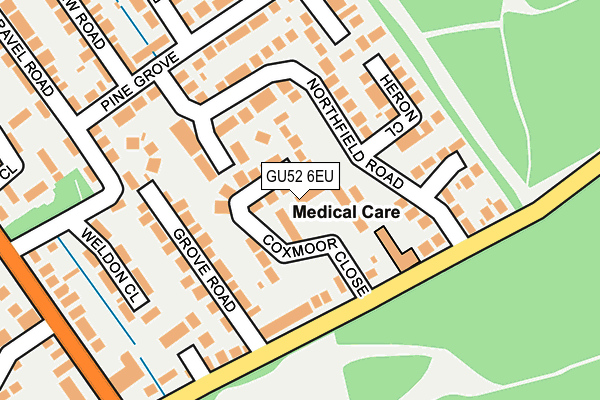 GU52 6EU map - OS OpenMap – Local (Ordnance Survey) GU52 6EU map - OS OpenMap – Local (Ordnance Survey)