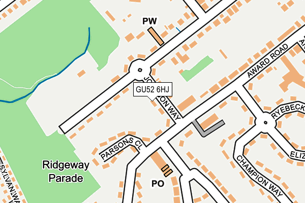 GU52 6HJ map - OS OpenMap – Local (Ordnance Survey) GU52 6HJ map - OS OpenMap – Local (Ordnance Survey)