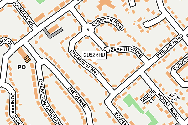 GU52 6HU map - OS OpenMap – Local (Ordnance Survey) GU52 6HU map - OS OpenMap – Local (Ordnance Survey)