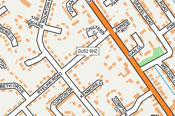 GU52 6HZ map - OS OpenMap – Local (Ordnance Survey) GU52 6HZ map - OS OpenMap – Local (Ordnance Survey)