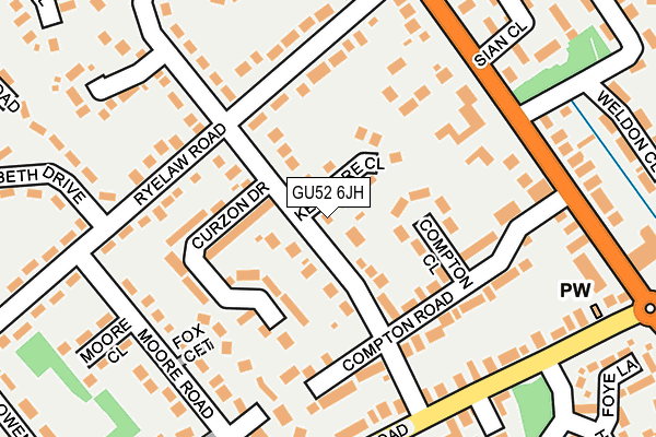 GU52 6JH map - OS OpenMap – Local (Ordnance Survey) GU52 6JH map - OS OpenMap – Local (Ordnance Survey)