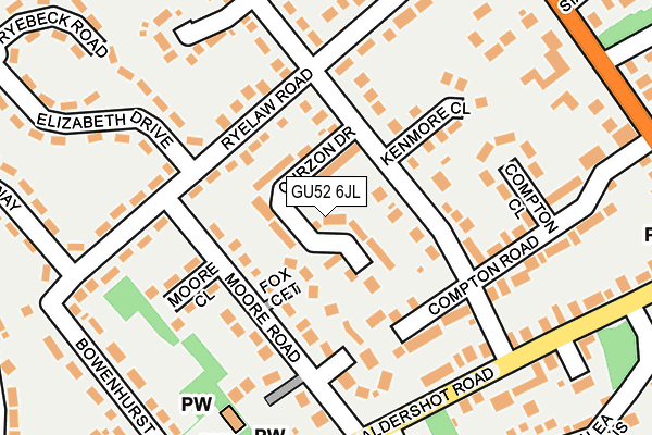 GU52 6JL map - OS OpenMap – Local (Ordnance Survey) GU52 6JL map - OS OpenMap – Local (Ordnance Survey)