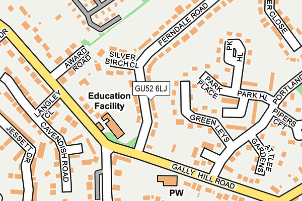 GU52 6LJ map - OS OpenMap – Local (Ordnance Survey) GU52 6LJ map - OS OpenMap – Local (Ordnance Survey)