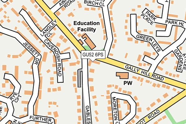 GU52 6PS map - OS OpenMap – Local (Ordnance Survey) GU52 6PS map - OS OpenMap – Local (Ordnance Survey)