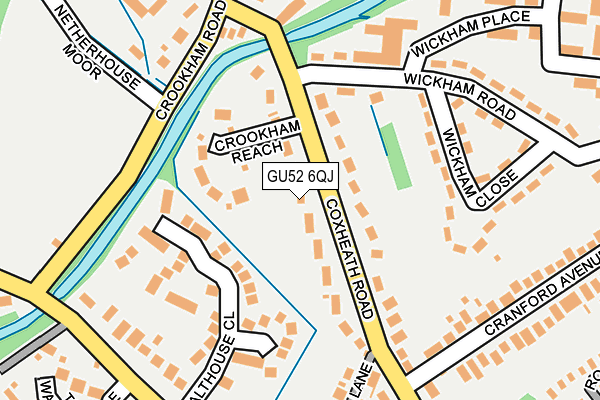GU52 6QJ map - OS OpenMap – Local (Ordnance Survey) GU52 6QJ map - OS OpenMap – Local (Ordnance Survey)