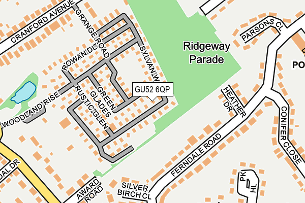 GU52 6QP map - OS OpenMap – Local (Ordnance Survey) GU52 6QP map - OS OpenMap – Local (Ordnance Survey)