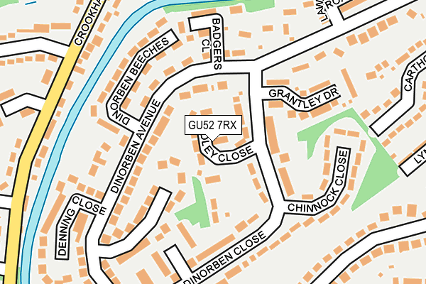 GU52 7RX map - OS OpenMap – Local (Ordnance Survey) GU52 7RX map - OS OpenMap – Local (Ordnance Survey)