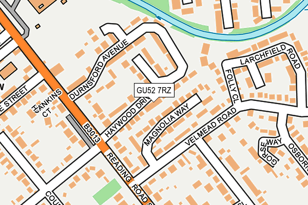 GU52 7RZ map - OS OpenMap – Local (Ordnance Survey) GU52 7RZ map - OS OpenMap – Local (Ordnance Survey)
