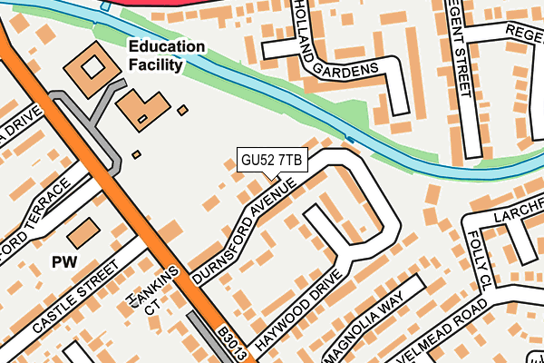 GU52 7TB map - OS OpenMap – Local (Ordnance Survey) GU52 7TB map - OS OpenMap – Local (Ordnance Survey)