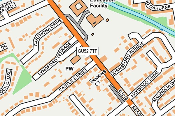 GU52 7TF map - OS OpenMap – Local (Ordnance Survey) GU52 7TF map - OS OpenMap – Local (Ordnance Survey)