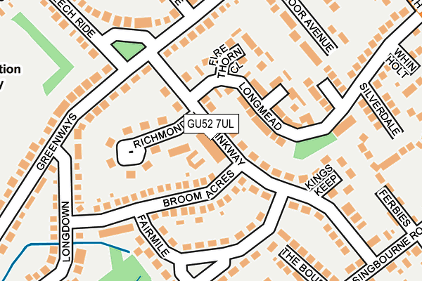 GU52 7UL map - OS OpenMap – Local (Ordnance Survey) GU52 7UL map - OS OpenMap – Local (Ordnance Survey)