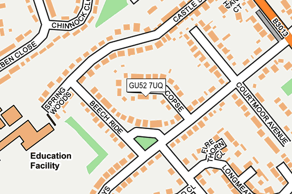 GU52 7UQ map - OS OpenMap – Local (Ordnance Survey) GU52 7UQ map - OS OpenMap – Local (Ordnance Survey)