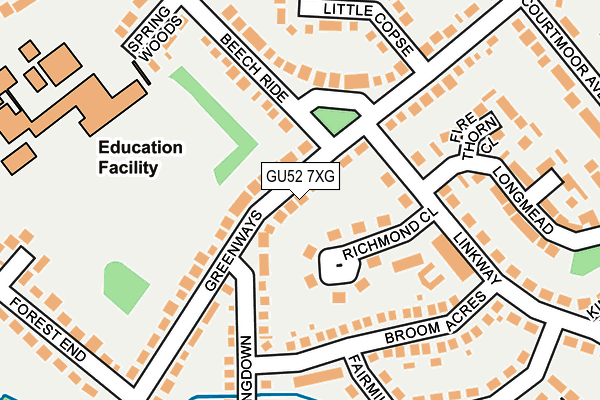 GU52 7XG map - OS OpenMap – Local (Ordnance Survey) GU52 7XG map - OS OpenMap – Local (Ordnance Survey)