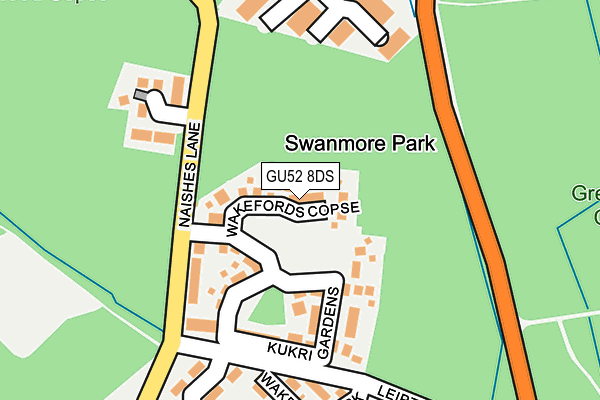 GU52 8DS map - OS OpenMap – Local (Ordnance Survey) GU52 8DS map - OS OpenMap – Local (Ordnance Survey)