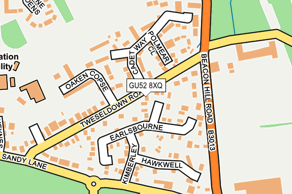GU52 8XQ map - OS OpenMap – Local (Ordnance Survey) GU52 8XQ map - OS OpenMap – Local (Ordnance Survey)