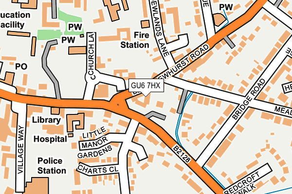GU6 7HX map - OS OpenMap – Local (Ordnance Survey) GU6 7HX map - OS OpenMap – Local (Ordnance Survey)