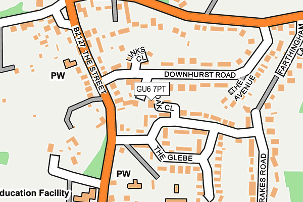 GU6 7PT map - OS OpenMap – Local (Ordnance Survey) GU6 7PT map - OS OpenMap – Local (Ordnance Survey)