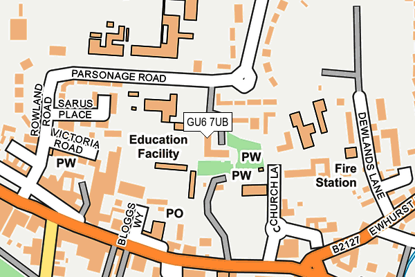GU6 7UB map - OS OpenMap – Local (Ordnance Survey) GU6 7UB map - OS OpenMap – Local (Ordnance Survey)