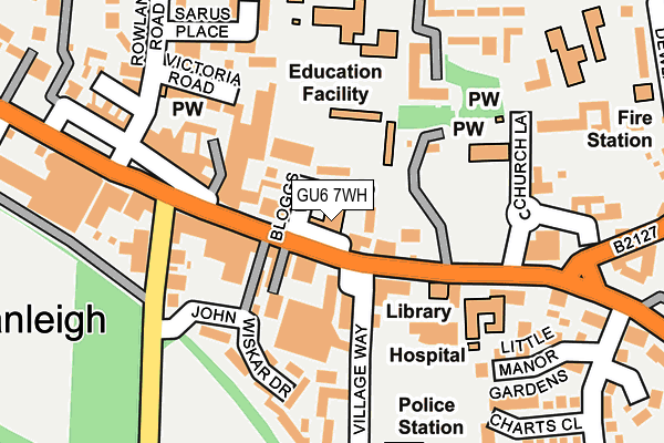 GU6 7WH map - OS OpenMap – Local (Ordnance Survey) GU6 7WH map - OS OpenMap – Local (Ordnance Survey)