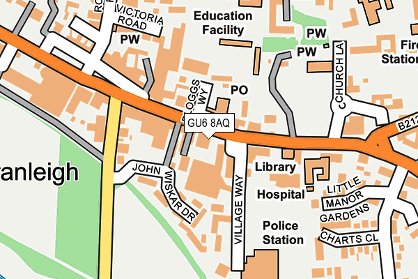 GU6 8AQ map - OS OpenMap – Local (Ordnance Survey) GU6 8AQ map - OS OpenMap – Local (Ordnance Survey)