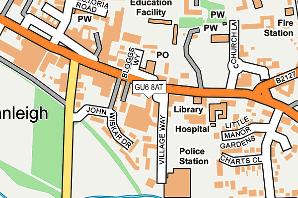 GU6 8AT map - OS OpenMap – Local (Ordnance Survey) GU6 8AT map - OS OpenMap – Local (Ordnance Survey)