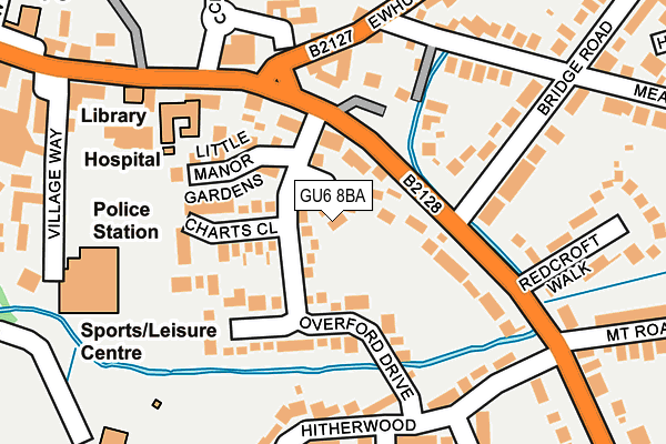 GU6 8BA map - OS OpenMap – Local (Ordnance Survey) GU6 8BA map - OS OpenMap – Local (Ordnance Survey)