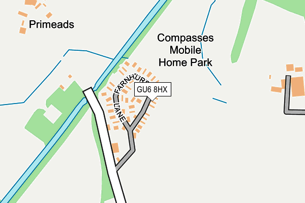 GU6 8HX map - OS OpenMap – Local (Ordnance Survey) GU6 8HX map - OS OpenMap – Local (Ordnance Survey)