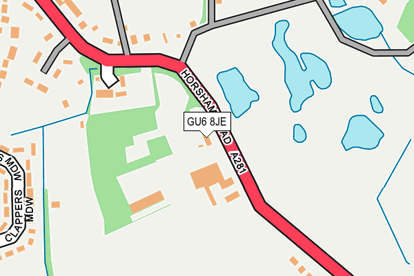 GU6 8JE map - OS OpenMap – Local (Ordnance Survey) GU6 8JE map - OS OpenMap – Local (Ordnance Survey)