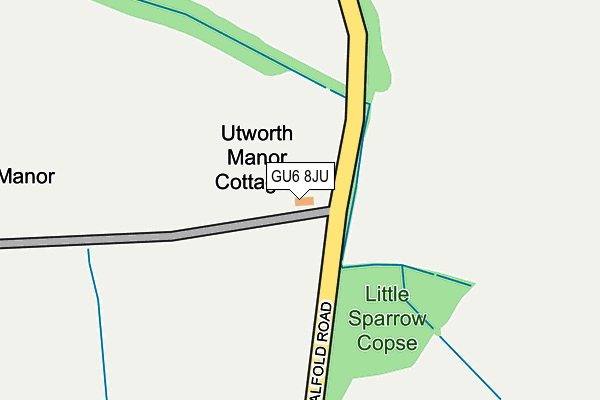GU6 8JU map - OS OpenMap – Local (Ordnance Survey) GU6 8JU map - OS OpenMap – Local (Ordnance Survey)