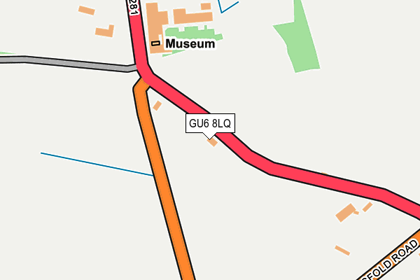 GU6 8LQ map - OS OpenMap – Local (Ordnance Survey) GU6 8LQ map - OS OpenMap – Local (Ordnance Survey)