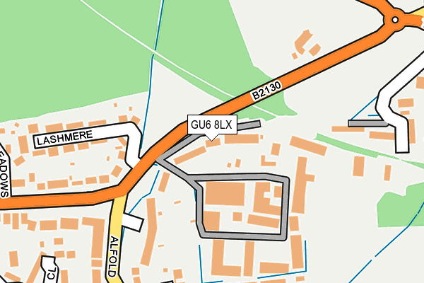 GU6 8LX map - OS OpenMap – Local (Ordnance Survey) GU6 8LX map - OS OpenMap – Local (Ordnance Survey)