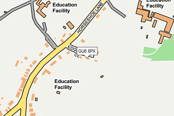 GU6 8PX map - OS OpenMap – Local (Ordnance Survey) GU6 8PX map - OS OpenMap – Local (Ordnance Survey)
