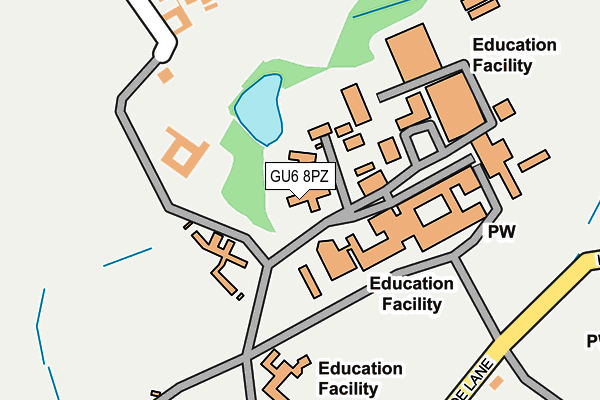 GU6 8PZ map - OS OpenMap – Local (Ordnance Survey) GU6 8PZ map - OS OpenMap – Local (Ordnance Survey)