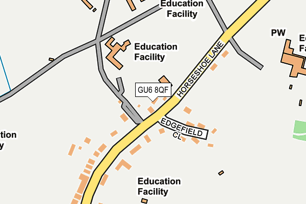 GU6 8QF map - OS OpenMap – Local (Ordnance Survey) GU6 8QF map - OS OpenMap – Local (Ordnance Survey)