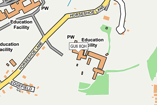 GU6 8QH map - OS OpenMap – Local (Ordnance Survey) GU6 8QH map - OS OpenMap – Local (Ordnance Survey)