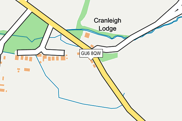 GU6 8QW map - OS OpenMap – Local (Ordnance Survey) GU6 8QW map - OS OpenMap – Local (Ordnance Survey)