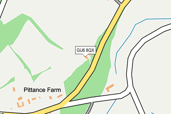 GU6 8QX map - OS OpenMap – Local (Ordnance Survey) GU6 8QX map - OS OpenMap – Local (Ordnance Survey)