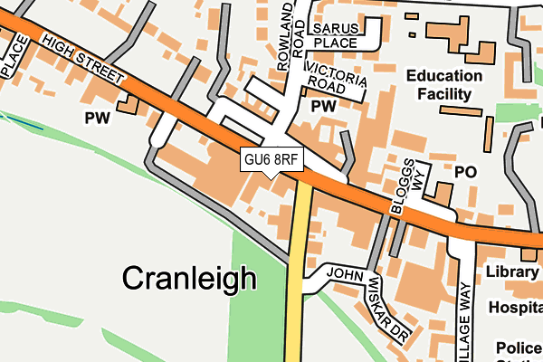 GU6 8RF map - OS OpenMap – Local (Ordnance Survey) GU6 8RF map - OS OpenMap – Local (Ordnance Survey)