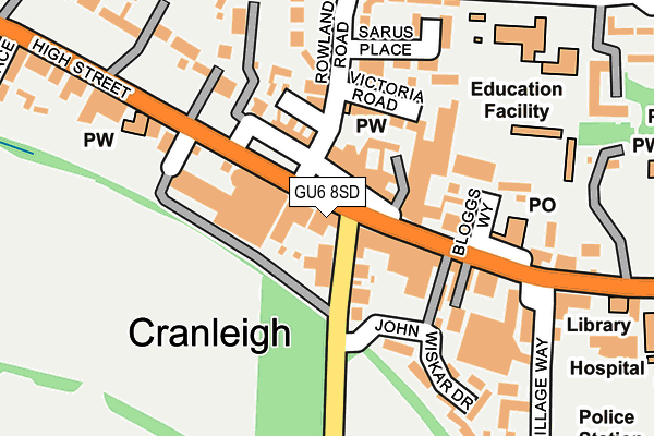 GU6 8SD map - OS OpenMap – Local (Ordnance Survey) GU6 8SD map - OS OpenMap – Local (Ordnance Survey)