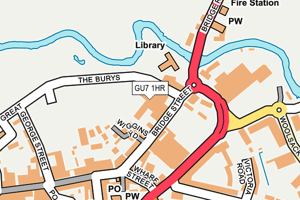 GU7 1HR map - OS OpenMap – Local (Ordnance Survey) GU7 1HR map - OS OpenMap – Local (Ordnance Survey)