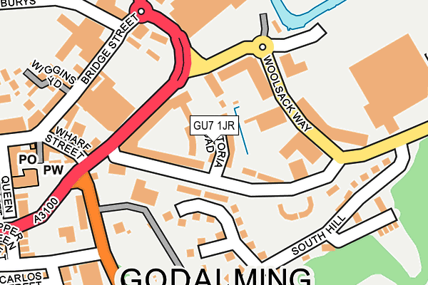 GU7 1JR map - OS OpenMap – Local (Ordnance Survey) GU7 1JR map - OS OpenMap – Local (Ordnance Survey)