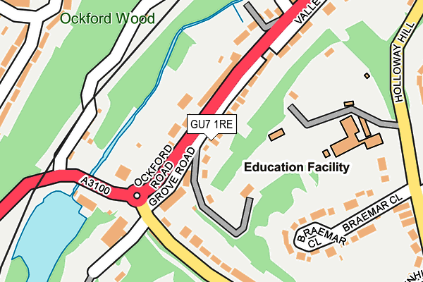 GU7 1RE map - OS OpenMap – Local (Ordnance Survey) GU7 1RE map - OS OpenMap – Local (Ordnance Survey)