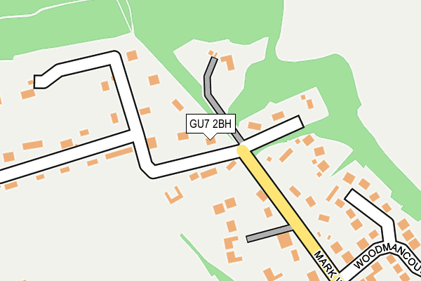 GU7 2BH map - OS OpenMap – Local (Ordnance Survey) GU7 2BH map - OS OpenMap – Local (Ordnance Survey)