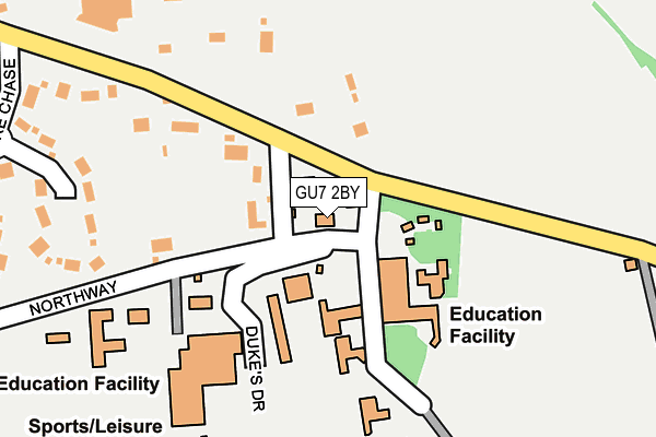 GU7 2BY map - OS OpenMap – Local (Ordnance Survey) GU7 2BY map - OS OpenMap – Local (Ordnance Survey)