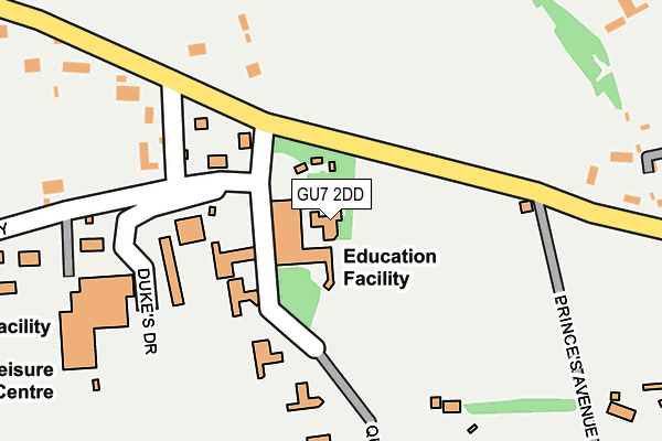 GU7 2DD map - OS OpenMap – Local (Ordnance Survey) GU7 2DD map - OS OpenMap – Local (Ordnance Survey)
