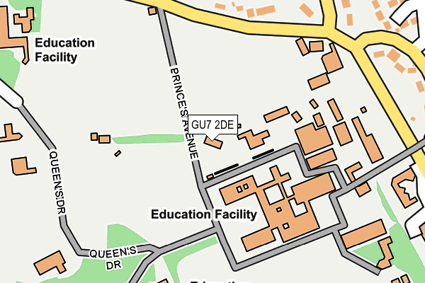 GU7 2DE map - OS OpenMap – Local (Ordnance Survey) GU7 2DE map - OS OpenMap – Local (Ordnance Survey)