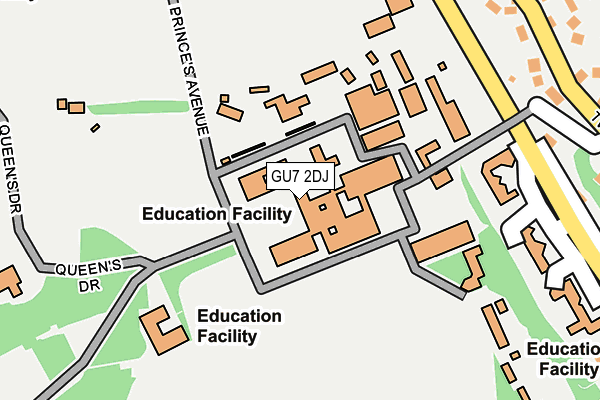 GU7 2DJ map - OS OpenMap – Local (Ordnance Survey) GU7 2DJ map - OS OpenMap – Local (Ordnance Survey)