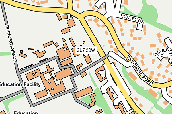 GU7 2DW map - OS OpenMap – Local (Ordnance Survey) GU7 2DW map - OS OpenMap – Local (Ordnance Survey)