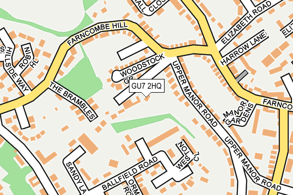 GU7 2HQ map - OS OpenMap – Local (Ordnance Survey) GU7 2HQ map - OS OpenMap – Local (Ordnance Survey)