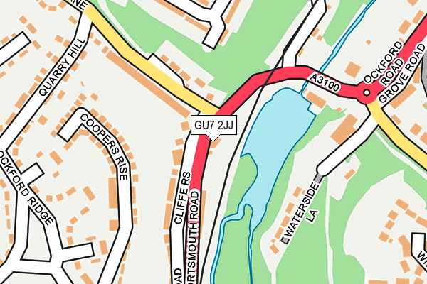 GU7 2JJ map - OS OpenMap – Local (Ordnance Survey) GU7 2JJ map - OS OpenMap – Local (Ordnance Survey)